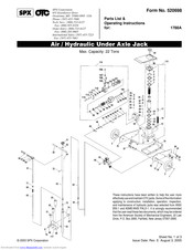 Spx 1788A Parts List & Operating Manual