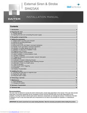 DAITEM SH423AX Installation Manual