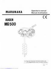 Marunaka MG500 Operator's Manual
