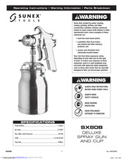 Sunex Tools SX80B Operating Instructions Manual