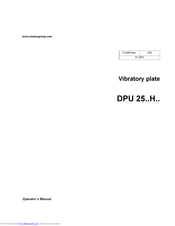 WACKER Group DPU 25..H.. Operator's Manual