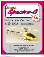 miniature aircraft X-CELL Spectra-G Instruction Manual