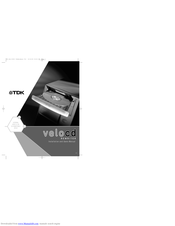 TDK VELO CD REWRITER Installation And User Manual