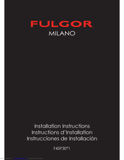 Fulgor MILANO Installation Manual