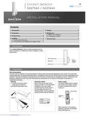 DAITEM SH274AX Installation Manual
