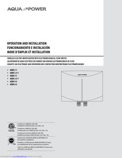AquaPower AQM 2.5-1 Operation And Installation