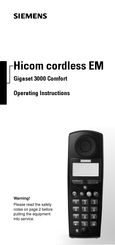 Siemens HICOM CORDLESS EM 300 COMFORT Operating Instructions Manual