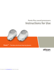 Oticon Medical Ponto Plus Instructions For Use Manual