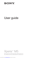 Sony Xperia M5 E5606 User Manual