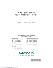 Moxa Technologies NPort 5600 Series Quick Installation Manual