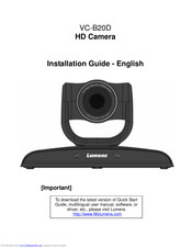 Lumens VC-B20D Installation Manual