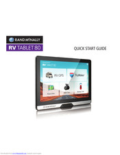 Rand McNally RV TABLET 80 Quick Start Manual