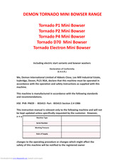 Demon International Tornado P2 Mini Bowser Instruction Manual