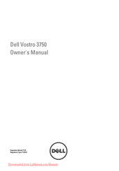 Dell Vostro 3750 Owner's Manual