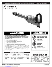 Sunex Tools SX505A-8 Operating Instructions Manual