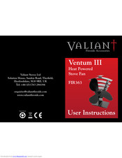 Valiant ventum III FIR363 User Instructions