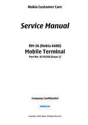 Nokia 6680 RM-36 Service Manual