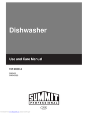 Summit Professional DW2432 Use And Care Manual