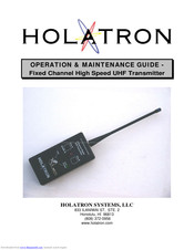 HOLATRON SYSTEMS RFLS-6HSXT Operation & Maintenance Manual