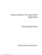 Planex CQW-ID1000 Quick Installation Manual
