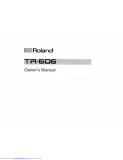 Roland TR-606 Owner's Manual