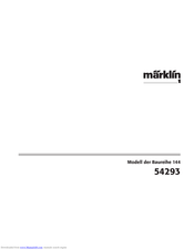 Marklin 54293 User Manual