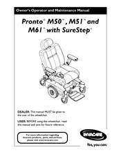 Pronto M51 Owner's Operator And Maintenance Manual