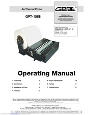 GeBe GPT-1568 Operating Manual