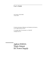 Agilent User's Guide+Service Guide For E3631A Triple Output DC Power Supply 