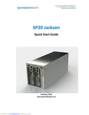 Spondoolies tech SP20 Jackson Quick Start Manual