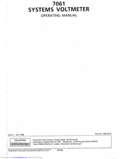 Solartron 7091 Operating Manual