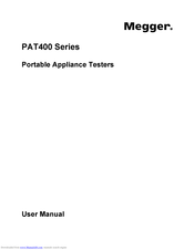 Megger PAT400 Series User Manual