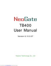 NeoGate TB400 User Manual