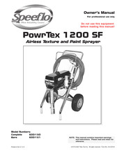 Speeflo PowrTex 1200 SF Owner's Manual