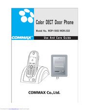 Commax WDP-180D Use And Care Manual