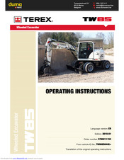 Terex TW85 Operating Instructions Manual