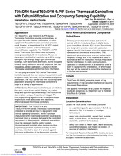 Johnson Controls T60xDFH-4 Installation Instructions Manual