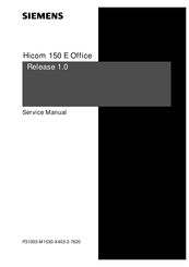 Siemens Hicom 150 E Office Service Manual