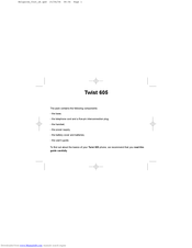 BELGACOM Twist 605 User Manual