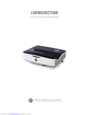 i3 i3PROJECTOR L3502 W UM User Manual