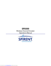 Spirent communications SR5500 Operation Manual