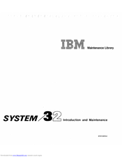 IBM System/32 Introduction And Maintenance Manual
