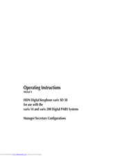 DETEWE Varix SD38 Operating Instructions Manual