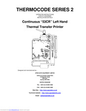 Open Date Thermocode Series 2 Operator Instructions Manual