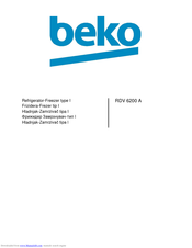 Beko RDV 6200 A Instructions For Use Manual