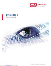 Carl Valentin Dynacode II Series Operating Manual