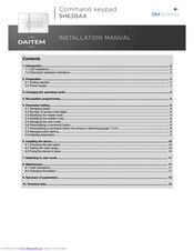 DAITEM SH630AX Installation Manual
