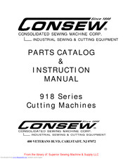 Consew 918 Series Instruction Manual