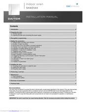 DAITEM SH401AX Installation Manual