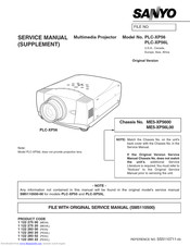 Sanyo PLC-XP56 Service Manual